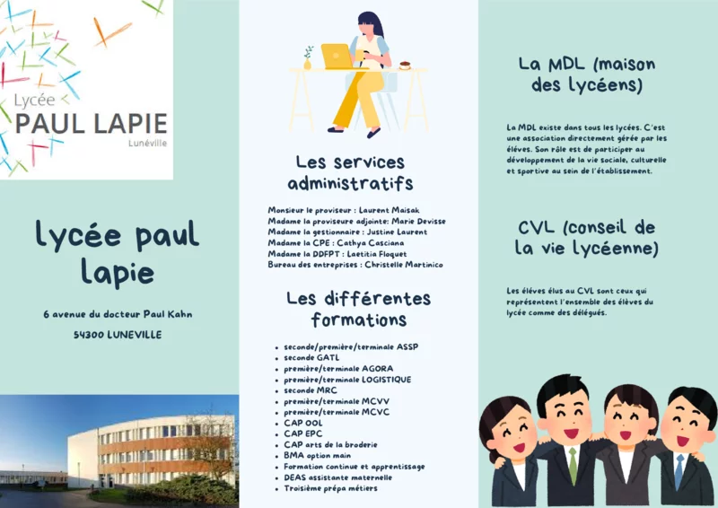 Triptyque élève n°5 — Présentation du Lycée Paul Lapie