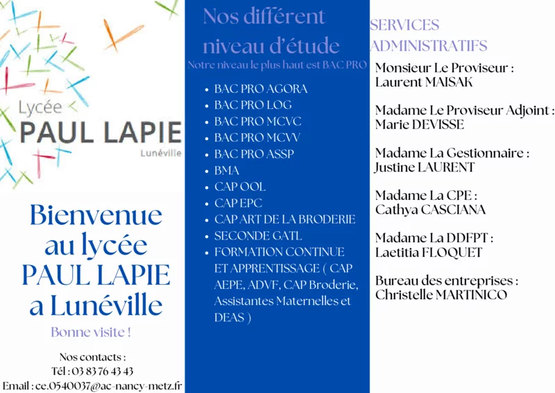 Triptyque élève n°9 — Présentation du Lycée Paul Lapie