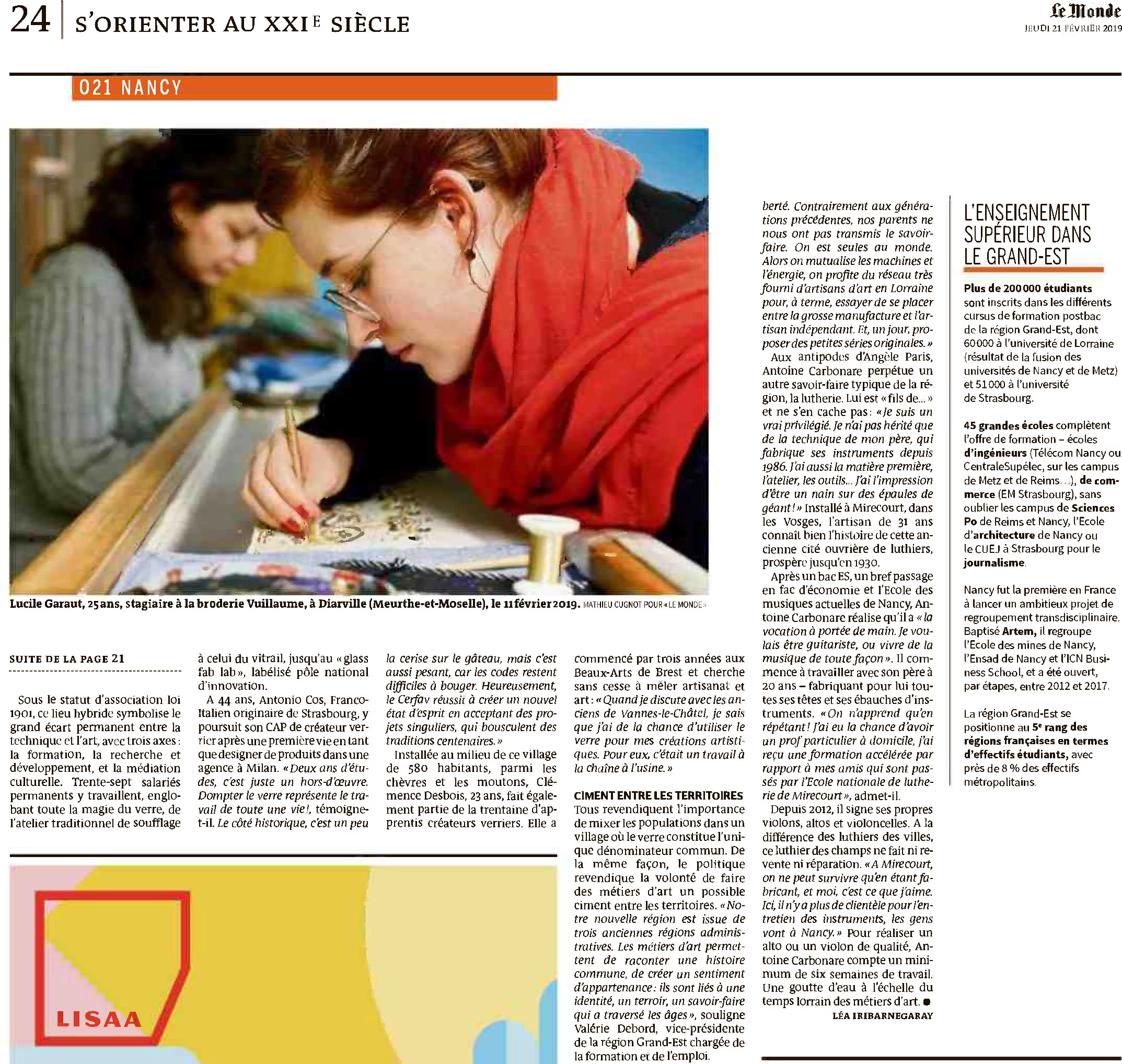 La broderie à l’honneur